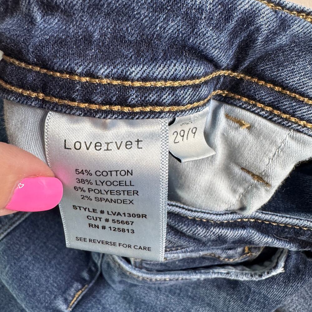 Lovervet x ALB Straight Leg Jeans Womens 29/9 Medium Wash Stretch Denim - Picture 4 of 10